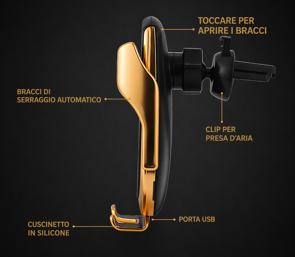 Supporto di ricarica automatico per auto